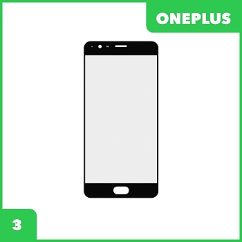 Стекло + OCA пленка для переклейки OnePlus 3, черный