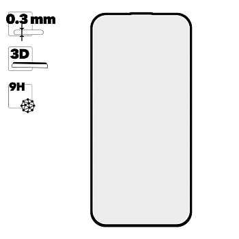 Защитное стекло REMAX GL-27 Medicine на дисплей для телефона Apple iPhone 15 Plus черная рамка 0.3мм