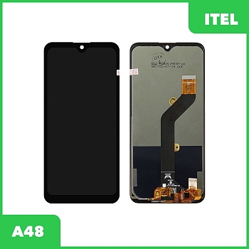 LCD дисплей для Itel A48 в сборе с тачскрином (черный)